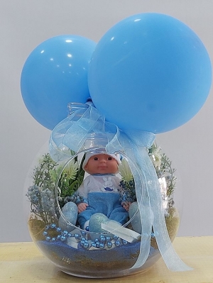 Balonlu Erkek Bebek 